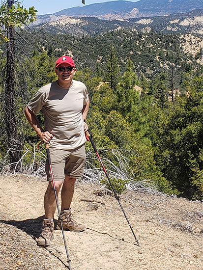 Dr. Dean Amundsen Hiking in the Sierras
